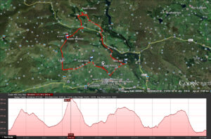 Alport Castles route map
